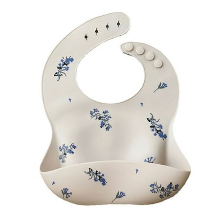 

HeroNeo Cartoon Printing Toddlers Silicone Bib Roll up Food Catcher Pocket Adjustable Baby Bibs Waterproof Anti-oil Silicone Bib