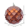thumbnail image 2 of Vickerman 4.75" Copper Net Beaded Ball, 3 per Bag, 2 of 3