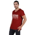 thumbnail image 4 of Inkmeso V-Neck Graphic Tshirt "Every Great Father Teaches His Children The Ways Of The Force" For Parenting Tee Shirt, 4 of 6