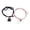 Black & Pink, variant on 2Pcs Elastic Rope Love Heart Magnet Suction Bracelet Halloween Ghost Pendant Couple Bracelet Men Women Jewelry Gift
