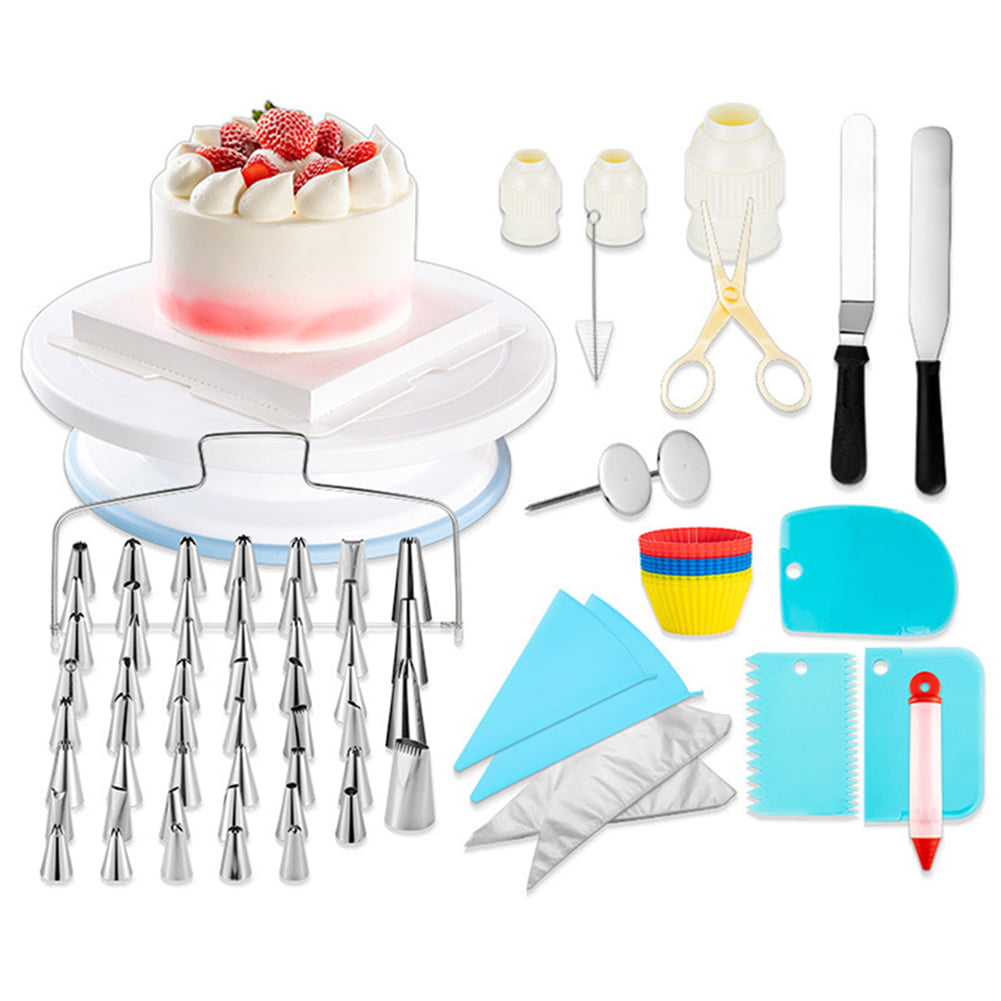 46Pcs Bakeware Supplies Kit DIY Cake Cupcake Decorating Sugarcraft Bakeware Tool 