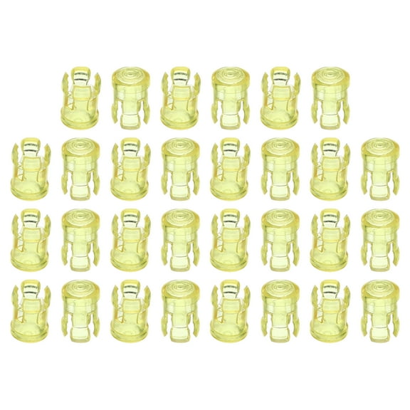 Uxcell 3mm LED Lamp Socket Light Emitting Diode Holder Cap, 30 Pack Yellow