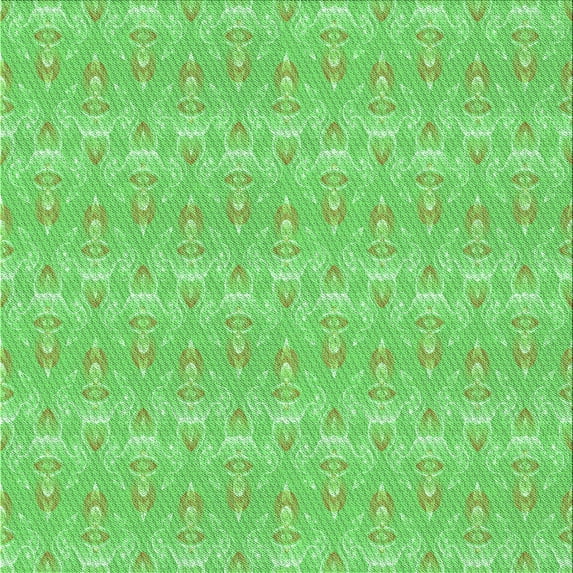 Ahgly Company Machine Washable Indoor Square Transitional Emerald Green Area Rugs, 7' Square