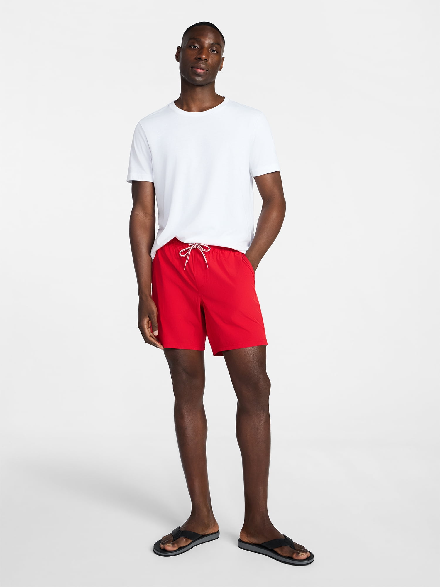 George Men's and Big Men's Performance Lined Swim Trunks, 5" Inseam, Sizes S-3XL