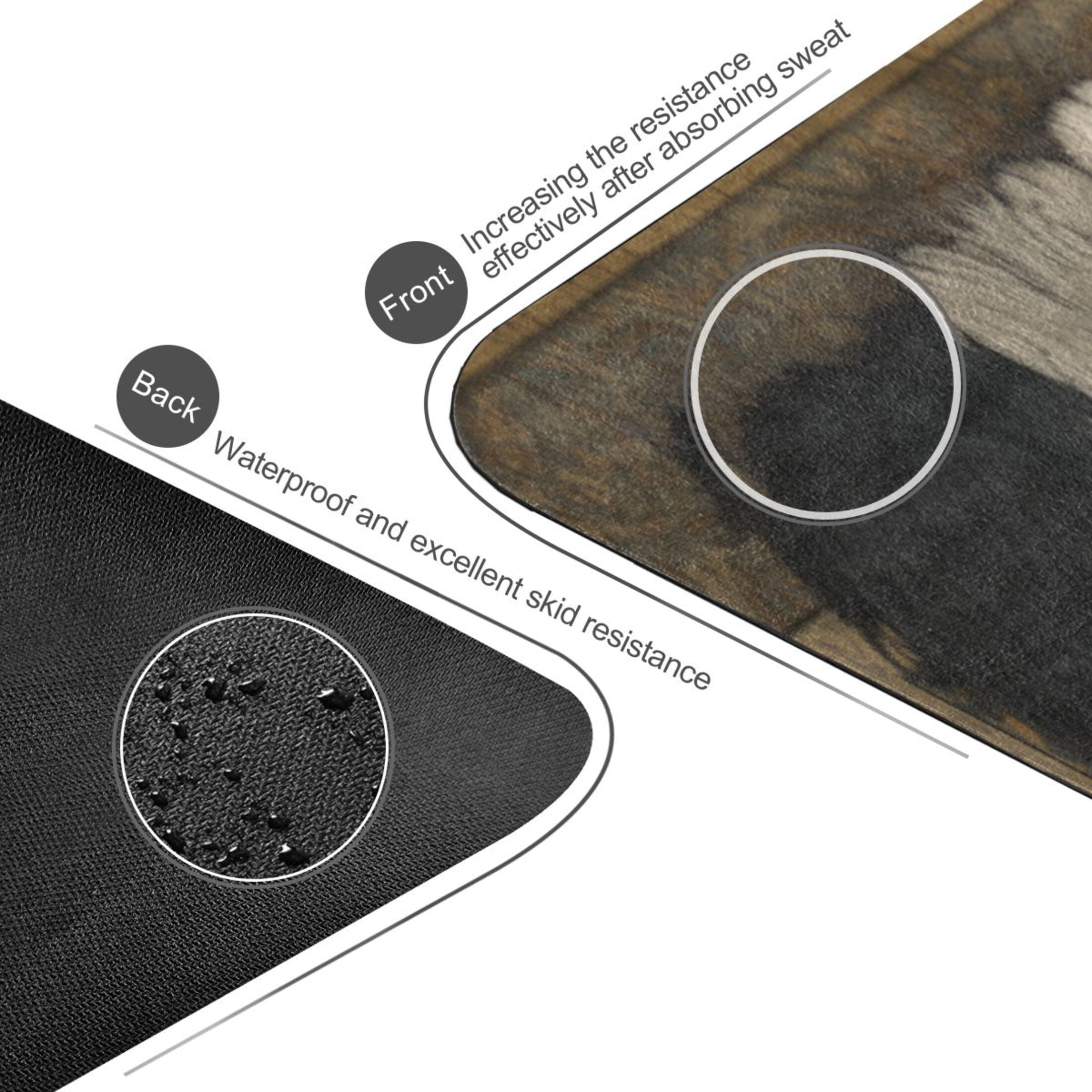 BZSMCE Yoga Mat Women Fitness Mat Ebony and Ivory Pattern
