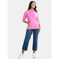 thumbnail image 4 of Time and Tru Women's Slub Jersey Hoodie, Sizes XS-XXXL, 4 of 5
