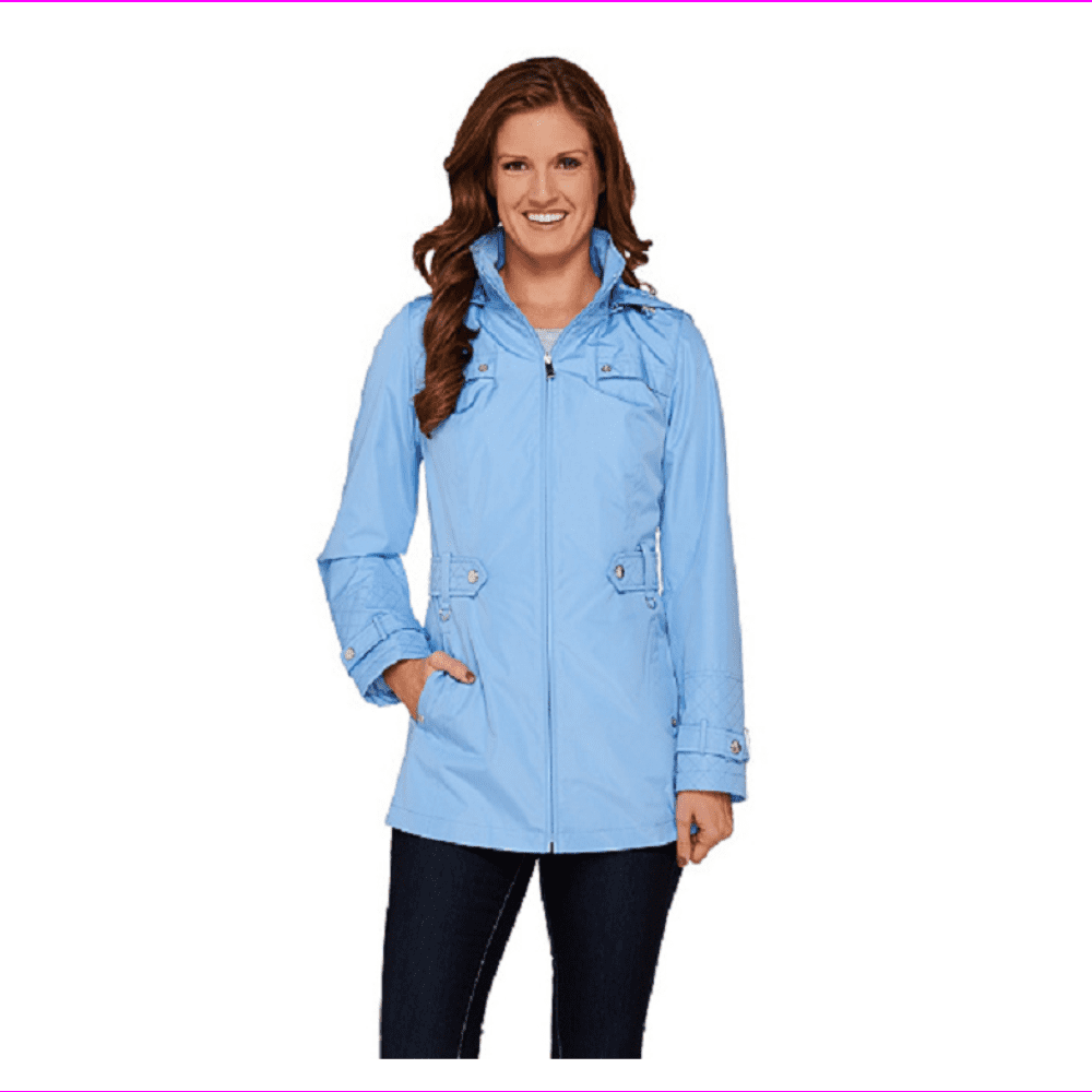 Liz claiborne hooded peacoat hot sale
