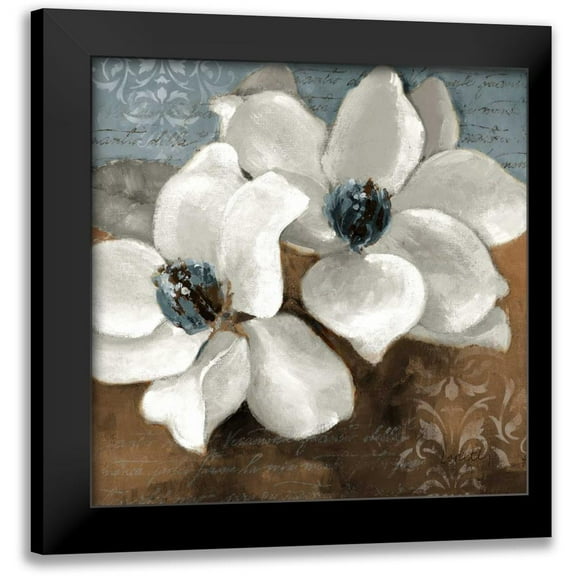 Loreth, Lanie 12x12 Black Modern Framed Museum Art Print Titled - White Magnolias II