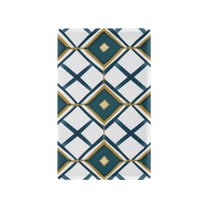 Yayeee Blank Wall Plate Cover 1-Gang 4.5"x2.7" Home Unused Decorative Outlet, Gold Geometric Pattern