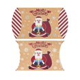 thumbnail image 2 of 10pcs Kraft Paper Pillow Box Christmas Candy Boxes Bags Christmas Santa Claus Gift Box Navidad Natal Noel Party Decoration 2024, 2 of 5