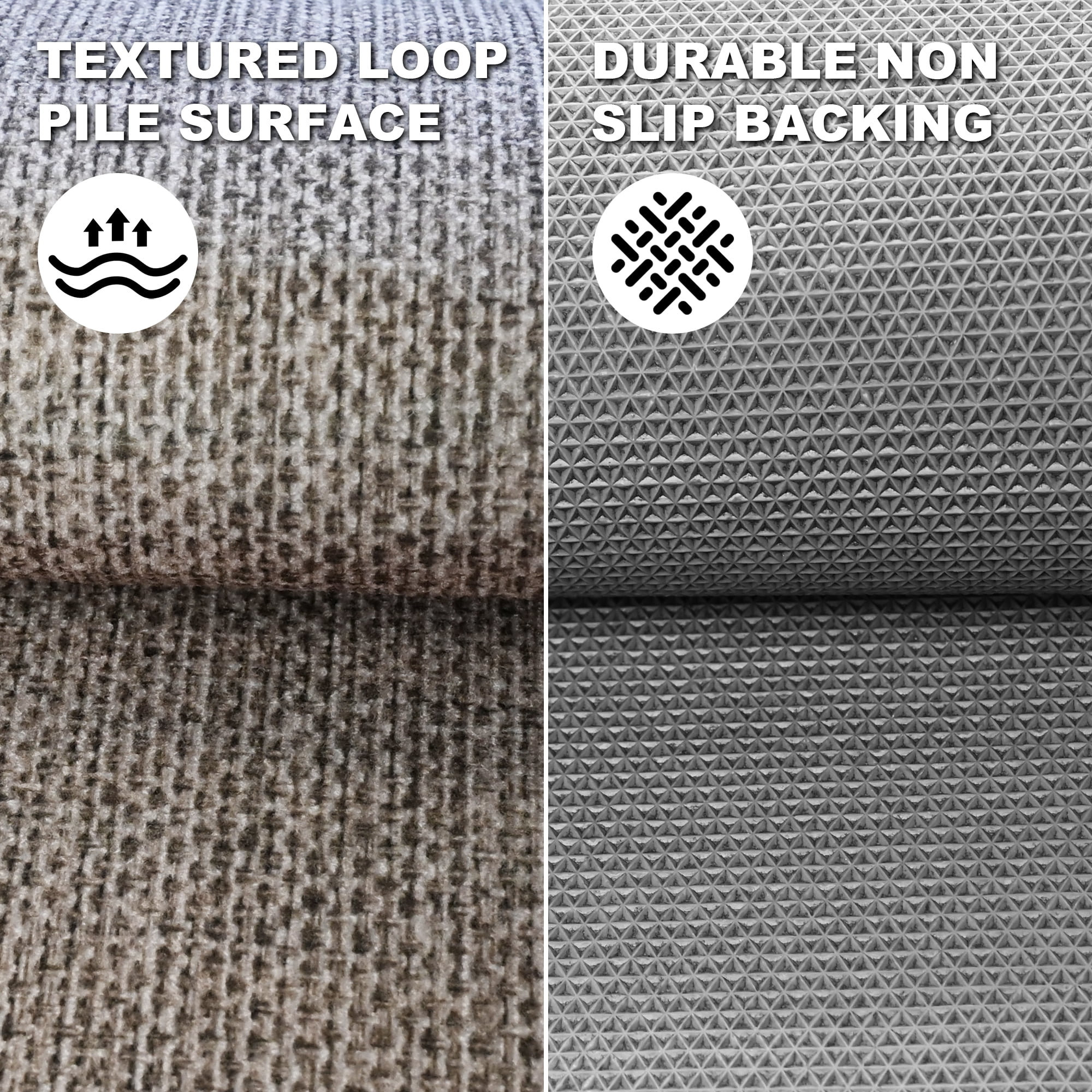 Vaparinckl Door Mat, Non Slip 24"x36" Front Indoor Doormat, Welcome Mat for Inside, Absorbent Rubber, Low Profile Dirt Trapper outdoor Rug For Entryway & Outside Entrance, Khaki