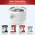thumbnail image 6 of Ice Cream Attachment for KitchenAid Mixer, Ice Cream Bowl Compatible with 4.5Qt and 6QT Or Larger Stand Mixers KitchenAid Attachment, Frozen Yogurt & Sorbet Gelato Maker Attachment, 2 Qt White, 6 of 7
