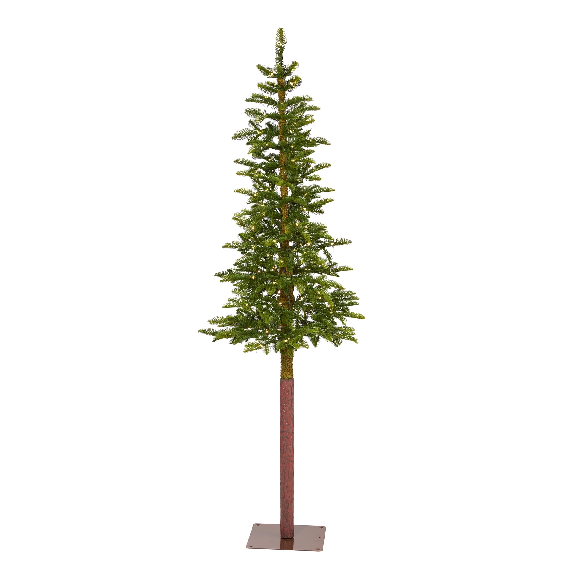 Nearly Natural 6" Alaskan Alpine Artificial Christmas Tree with 100