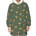 thumbnail image 3 of TheFound Couverture à Capuche Imprimé Animal de Dessin Animé Doublure Sherpa Sweat à Capuche, 3 of 6