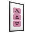 thumbnail image 3 of Stupell Industries She Believed Girl Power Tickets Black Framed Print Under Glass, design by Lettered and Lined, 20 x 14, 3 of 10