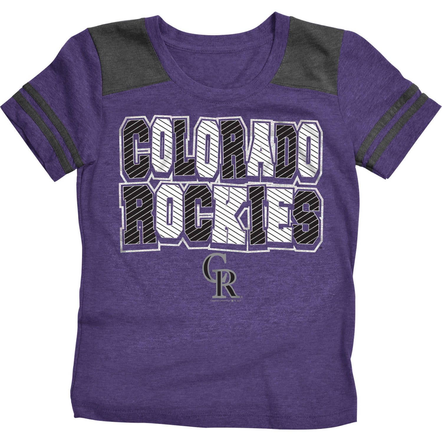 MLB Colorado Rockies Girls Short Sleeve Team Color Graphic Tee ...
