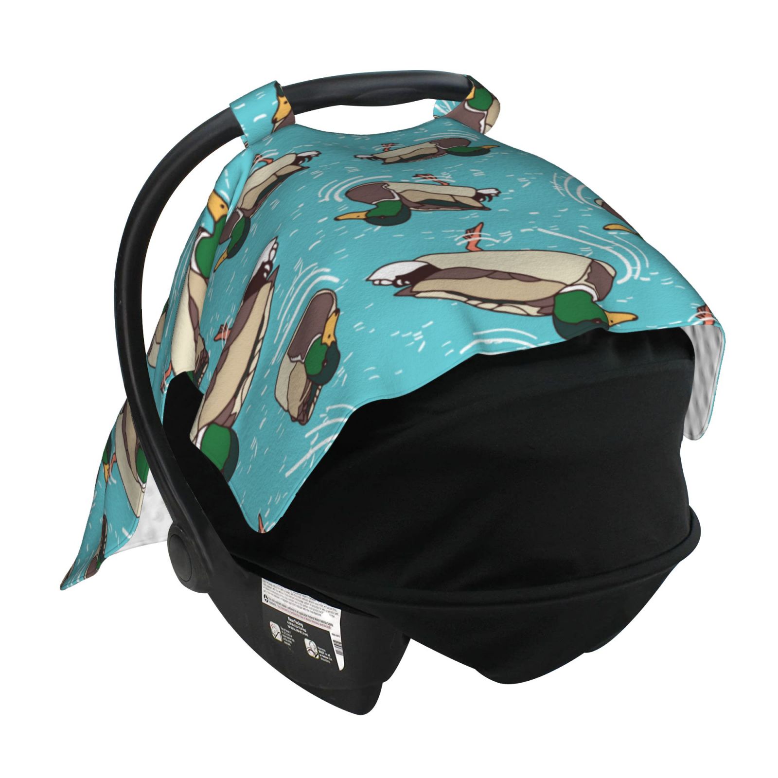 Car Seat Cover Baby - Mallard Ducks Swimming In The Lake Breathable Infant Car Seat Cover for Baby Carseat, Lightweight Comfort Baby Essentials Must Haves Newborn Stuff for Girl Boy