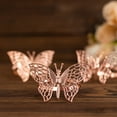 Efavormart 4 Pack | Metallic Blush Rose Gold Laser Cut Butterfly Napkin ...