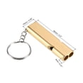 thumbnail image 2 of Uxcell Survival Whistle, Double Tubes Whistles Super Loud, Gold, 3 Pack, 2 of 5