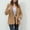 Khaki, variant on Plus Size Women's Wool Blend Long Sleeve Lapel Jacket – Casual Single Breasted Blazer with Pockets, Stylish Fall Coat for Office, Date Night, or Weekend Outings