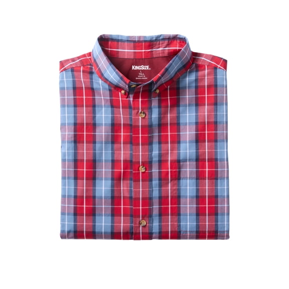 KingSize Men's Big & Tall Long Sleeve Wrinkle Free Sport Shirt