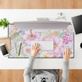 thumbnail image 2 of Floral Desk Mat Pink Desk Mat Spring Floral Cute Desk Mat for Women Extended Large Non Slip Mousepad with Stitched Edges, 31.5x15.7, 2 of 7
