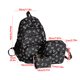 thumbnail image 5 of Conjunto de tres piezas de bolso con lazo para mujer, mochila de gran capacidad, bolso de hombro, bolso de mano, conjunto de monedero versátil para uso diario, decoración con lazo de moda., 5 of 5