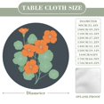 thumbnail image 3 of Nasturtiums on Navy Round Table Cover Kitchen Printed Waterproof Tablecloth Elastic Edged Tablecloth Fits Party Wedding Indoor Outdoor Tables, 3 of 8