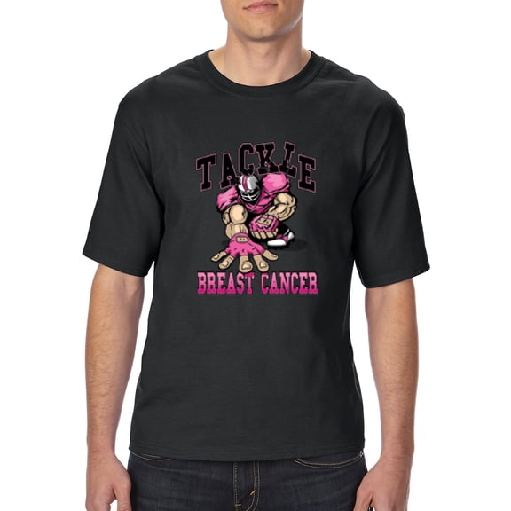 Artix - Big Men's T-Shirt, up to Tall Size 3XLT - Tackle Breast Cancer
