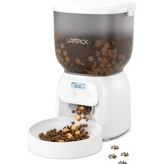 LAMPICK Dual Power Supply 4L Automatic Pet Feeder for Pets
