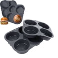 thumbnail image 1 of Molde Para Pan De Hamburguesa, Silicona De 4 Pulgadas, Suave, De Fácil Liberación, 4 Tazas, Fácil De Limpiar, Molde Para Pan De Hamburguesa Para Hamburguesa Casera, 1 of 7