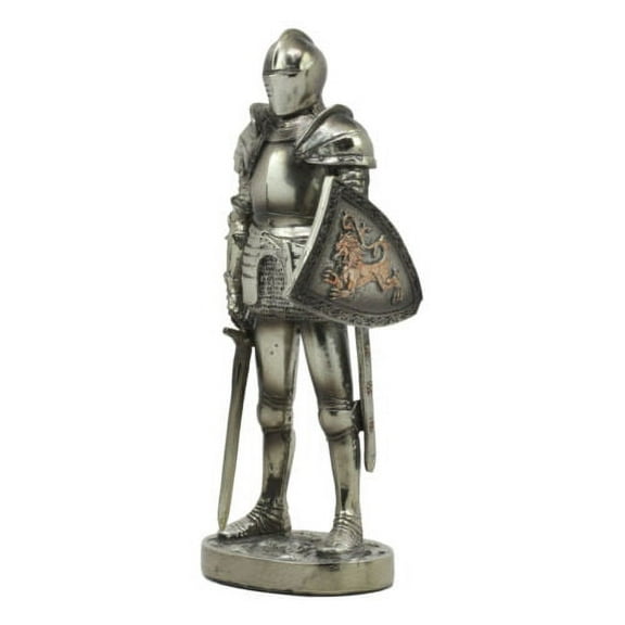 Medieval Suit Of Armor Statue 7"H Swordsman Brave Lionheart Knight Figurine