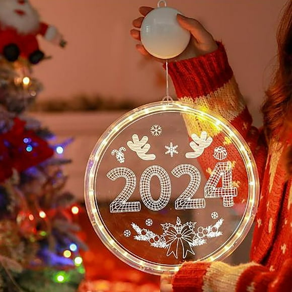 EQWLJWE Christmas Light Decorations Indoor,Christmas Lights for Bedroom ,Christmas Night Lights for Walls Window,Diameter 16cm Christmas Led Lights Interior Room Decoration Lights Window Lights