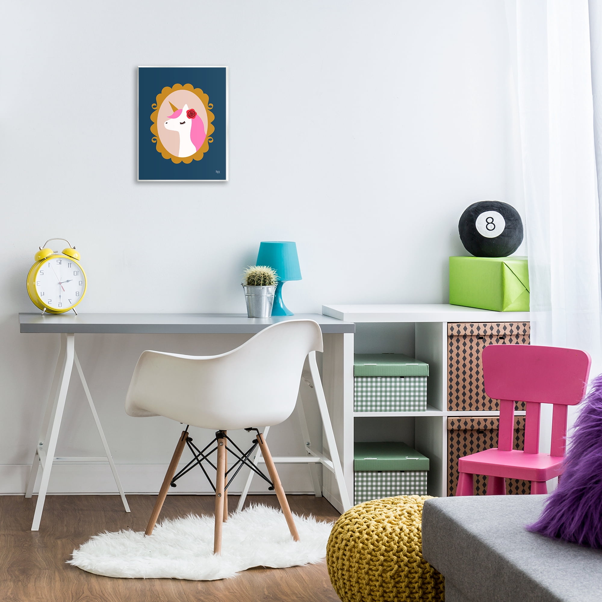 Stupell Industries Chic Unicorn Portrait Fantasy & Sci-Fi Painting Unframed Art Print Wall Art, 11 x 14