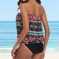 thumbnail image 5 of RotHome Bandeau Tankini Swimsuits for Women Tummy Control Two Piece Bathing Suits Loose Blouson Swim Top for Summer Pool Beach Vacation, 5 of 10