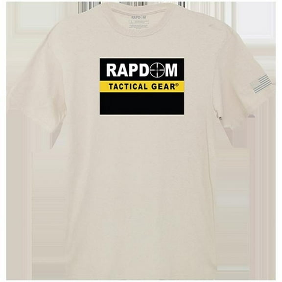 Rapid Dominance  Rapdom Tactical Graphic Tee Shirt, Sand - Medium