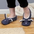thumbnail image 2 of Adult Super Soft Warm Cozy Animal Slippers Blue Rabbit, Small 1 Pair, 2 of 3