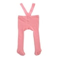 thumbnail image 2 of Newborn Baby Suspender Overall Pantyhose Solid Color High Waist Ribbed Knit Tights Infant Spring Autumn One-piece Leggings, 2 of 7