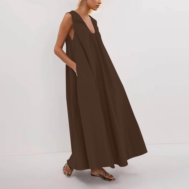 chinese dress ladies Crew-neck Long Dress Maxi Dresses  REORIA