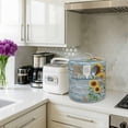 thumbnail image 4 of Vintage Sunflower Pressure Cooker Cover You Are My Sun Shine Butterfly Blue Wood Board Dust Cover for Kitchen Appliances with Top Handle & Storage Pockets, Fits 8 Quart Instant Pot, Air Fryer, 4 of 9