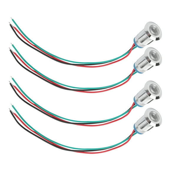 LAFGUR Dual Color LED, Waterproof Pre‑Wired Round LEDs For CNC Machine Tools For Car Modification For Access Control Switches For Computer Modification