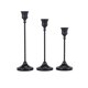 thumbnail image 1 of Taper Candle Holders Black Candlestick Set of 3 Candle Stick Long Holder for Fireplace Dining Table, 1 of 5