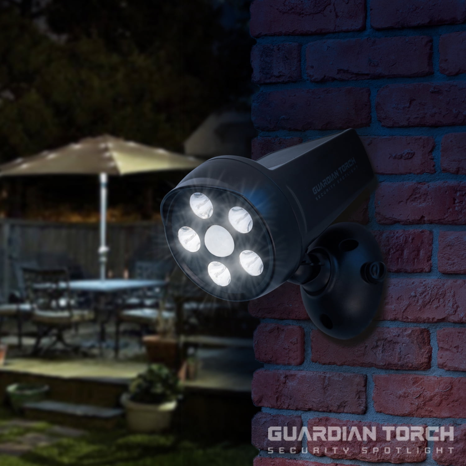 Details about   Outdoor Guardian Tech Security Torch LED Spotlight Solar Motion Detector Lights 