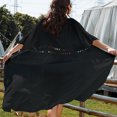 thumbnail image 4 of HBYJLZYG Beach Cover Ups For Women, Knitted Sunscreen Bikini Swimwear Hollow Out Swimsuit Coverup Long Sleeve Shirt, 4 of 8
