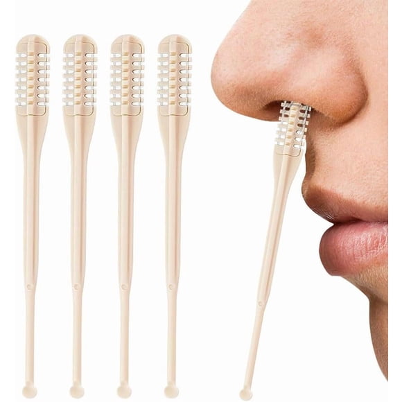 Cortr de pelo nasal 2 en 1, 2025 nuevo cuchillo de doble cabeza para nariz, cortr de oídos, 360°, herramienta portátil para quitar el pelo de nariz para hombres y mujeres (4 unidades)