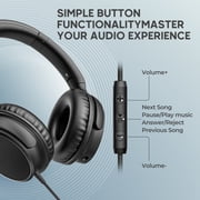 Over-Ear Headphones Wired, USB C Wired Headphones with Microphone, Volume Control, HD Stereo Sound, Foldable Type C Headset for Relaxing, Gaming, Travel