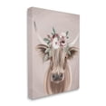 thumbnail image 3 of Highland Cattle Pink Flower Crown Animals & Insects Graphic Art Gallery Wrapped Canvas Print Wall Art, 3 of 7