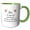 Green/White, variant on 3drose, Oma No Matter How Hard Life Gets at Least No Ugly Grandchildren Funny, 11oz Two-tone Red Mug