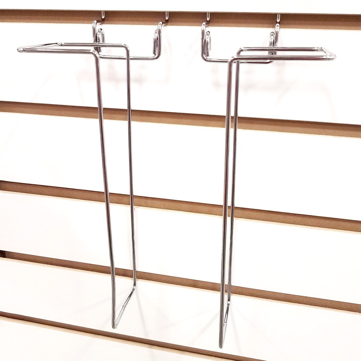 Slatwall, Pegboard, Gridwall Adjustable Width Brochure Magazine & Literature Holder, Chrome, 2