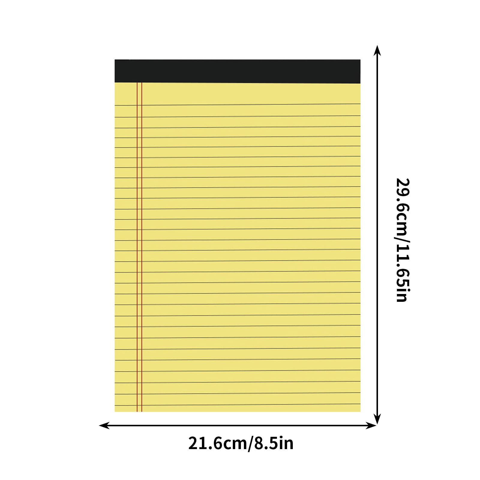 5pcs A4 Small Legal Pads Colored Note Pads Paper College Ruled Notepad Clear Print Writing Pads Legal Pads Perforated Narrow Ruled Pads of Paper (Multi-color) B